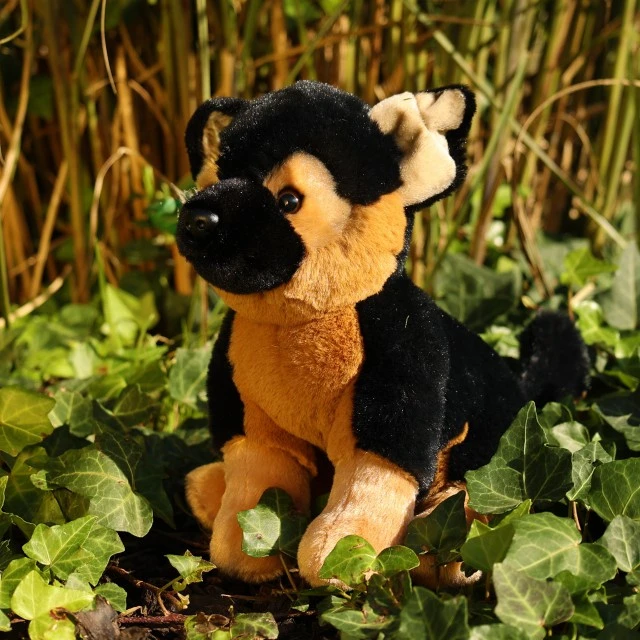 Plush dog German Shepherd sitting 23 cm. Soft Collection series