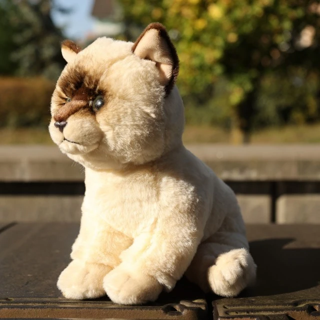 Plush Ragdoll cat sitting 23 cm. Soft Collection series