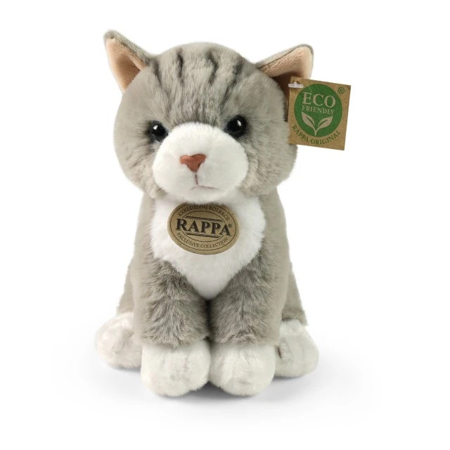 Plush Gray Cat Sitting 23 cm. Soft Collection series