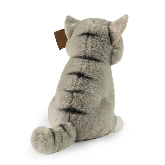 Plush Gray Cat Sitting 23 cm. Soft Collection series