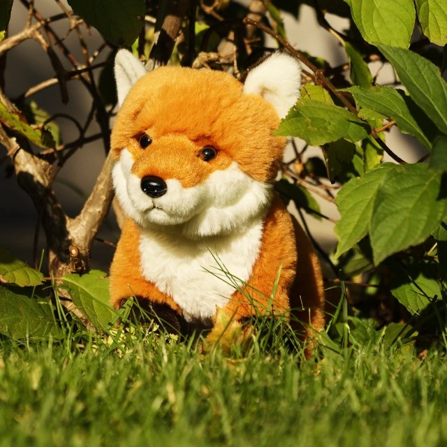 Plush Fox sitting 23 cm. Soft Collection series