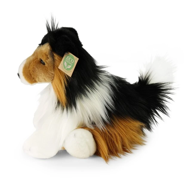 Plush Dog Collie sitting 28 cm. Eco Friends series