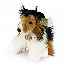 Plush Dog Collie sitting 28 cm. Eco Friends series