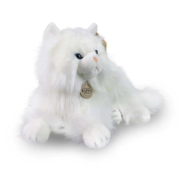 Plush White Persian Cat 30 cm. lying
