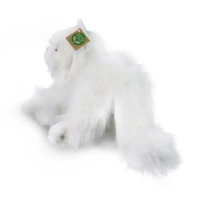 Plush White Persian Cat 30 cm. lying