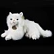 Plush White Persian Cat 30 cm. lying