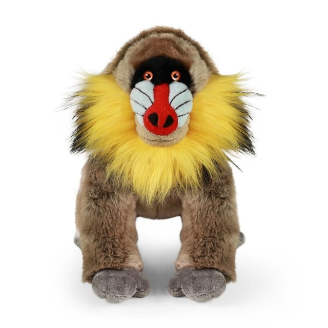 Plush Eco toy Mandrill standing 28 cm.