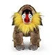 Plush Eco toy Mandrill standing 28 cm.