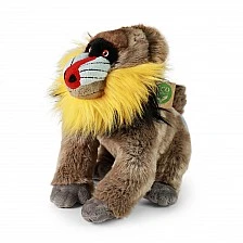 Plush Eco toy Mandrill standing 28 cm.