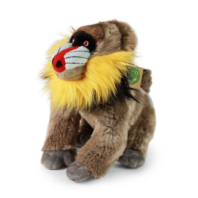 Plush Eco toy Mandrill standing 28 cm.
