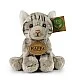 Plush kitten gray sitting 14 cm. Eco friends