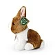 Plush bunny White and brown 16 cm.