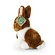 Plush bunny White and brown 16 cm.