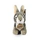 Plush bunny White and gray 16 cm.