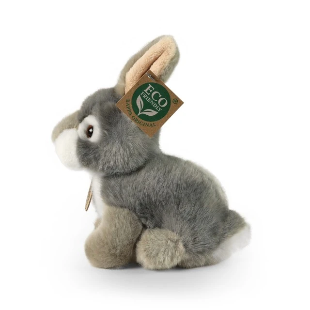 Plush bunny White and gray 16 cm.
