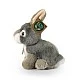 Plush bunny White and gray 16 cm.