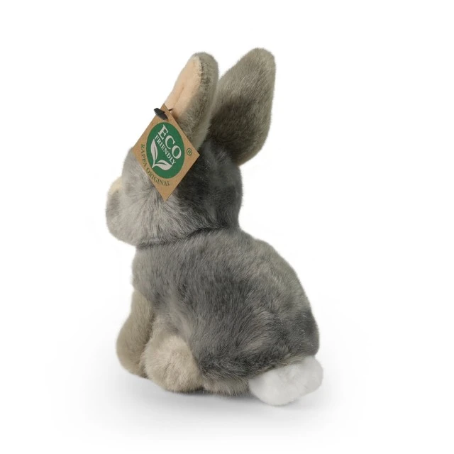 Plush bunny White and gray 16 cm.