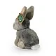 Plush bunny White and gray 16 cm.