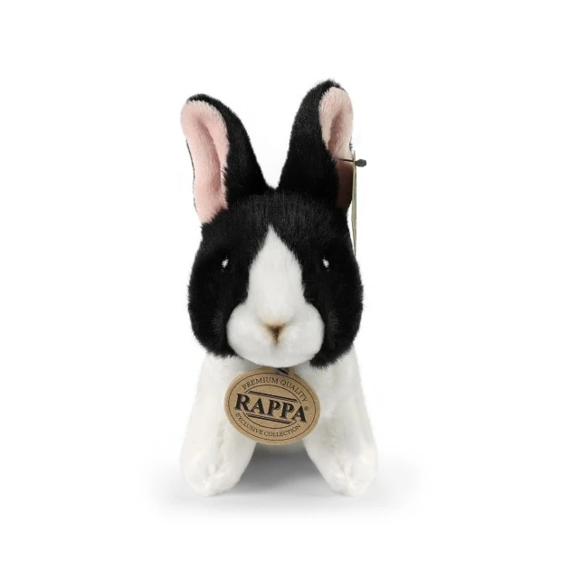 Plush bunny White and black 16 cm.