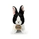 Plush bunny White and black 16 cm.