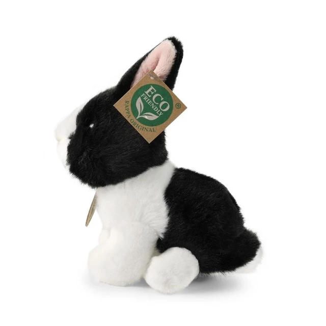 Plush bunny White and black 16 cm.