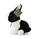 Plush bunny White and black 16 cm.