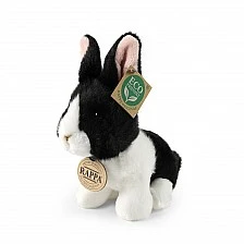 Plush bunny White and black 16 cm.