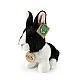 Plush bunny White and black 16 cm.