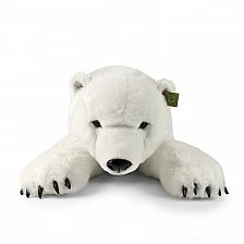 Large plush Polar Bear lying down 109 cm.