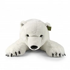 Large plush Polar Bear lying down 109 cm.