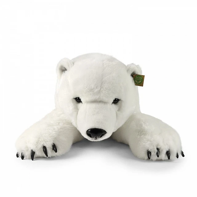Large plush Polar Bear lying down 109 cm.