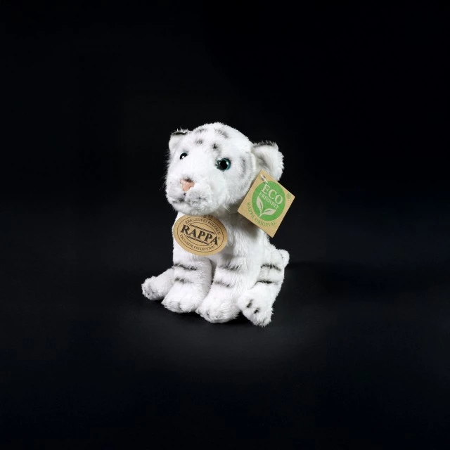 Plush White Tiger Sitting 15 cm.