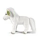 Plush White horse with white mane 24 cm. standing