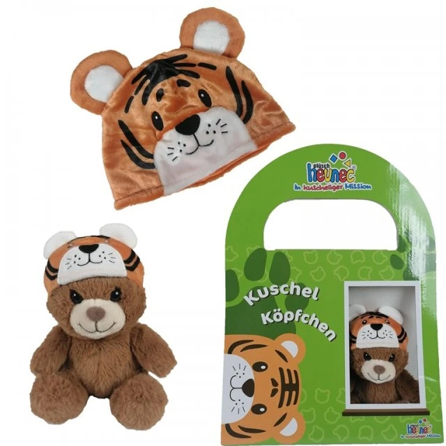 Set of Tiger Hat and Teddy Bear with Tiger Hat Plush Toy