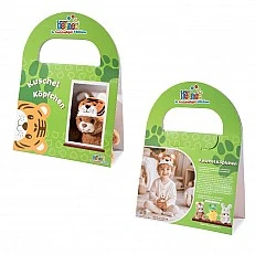 Set of Tiger Hat and Teddy Bear with Tiger Hat Plush Toy