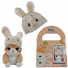 Bunny Hat and Kitten Plush Toy Set with Bunny Hat