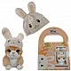 Bunny Hat and Kitten Plush Toy Set with Bunny Hat