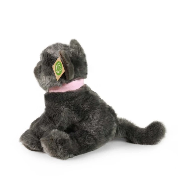Plush British gray cat sitting 25 cm. Eco friends series
