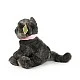 Plush British gray cat sitting 25 cm. Eco friends series