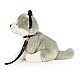 Plush Husky Dog with leash 28 cm. Eco friends series