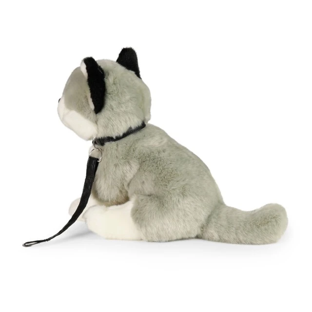 Plush Husky Dog with leash 28 cm. Eco friends series