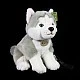 Plush Husky Dog with leash 28 cm. Eco friends series
