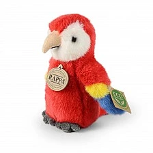 Plush Red Macaw Baby 16 cm. Eco Friends series
