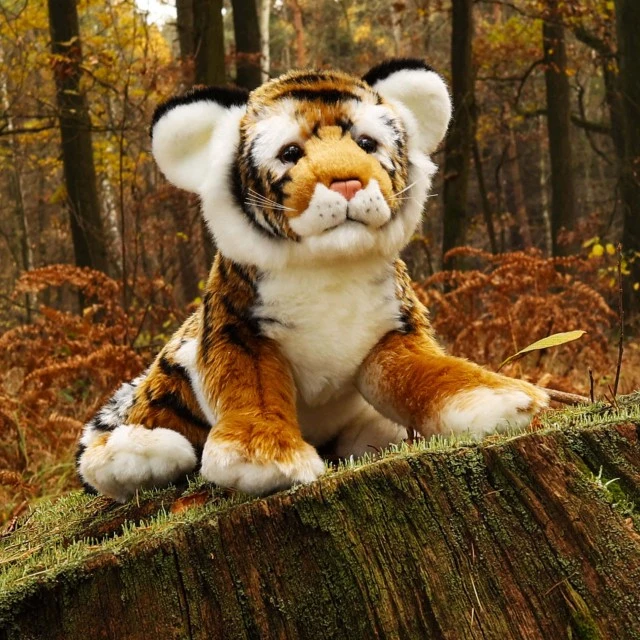 Plush Tiger 45 cm. lying down Eco Friends series