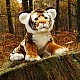 Plush Tiger 45 cm. lying down Eco Friends series