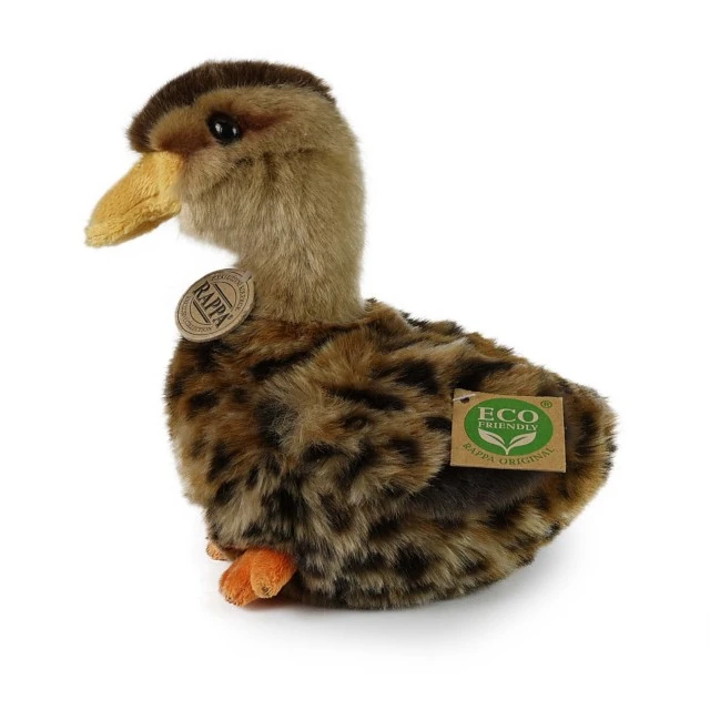 Plush Brown Duck 19 cm. Eco Friends series