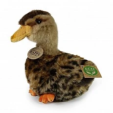 Plush Brown Duck 19 cm. Eco Friends series