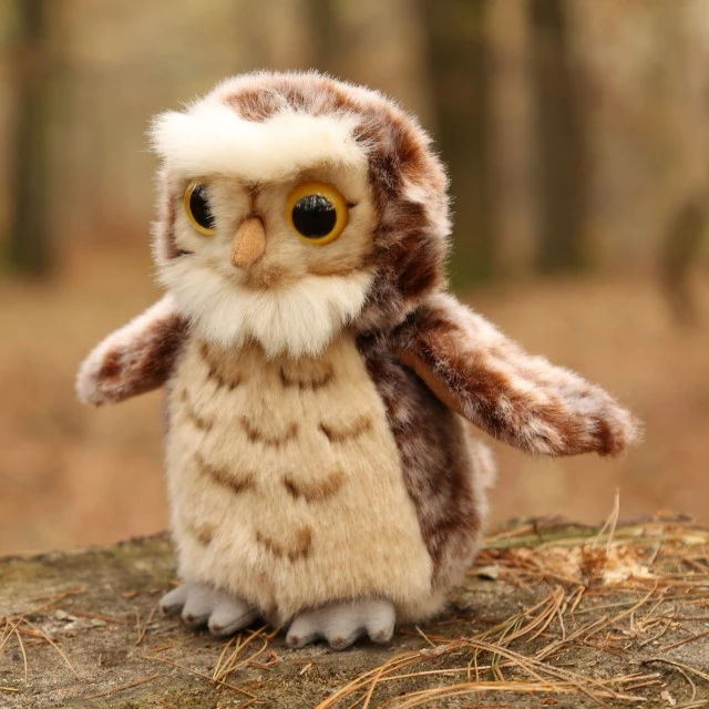 Plush Little Owl 16 cm. Eco Friends series