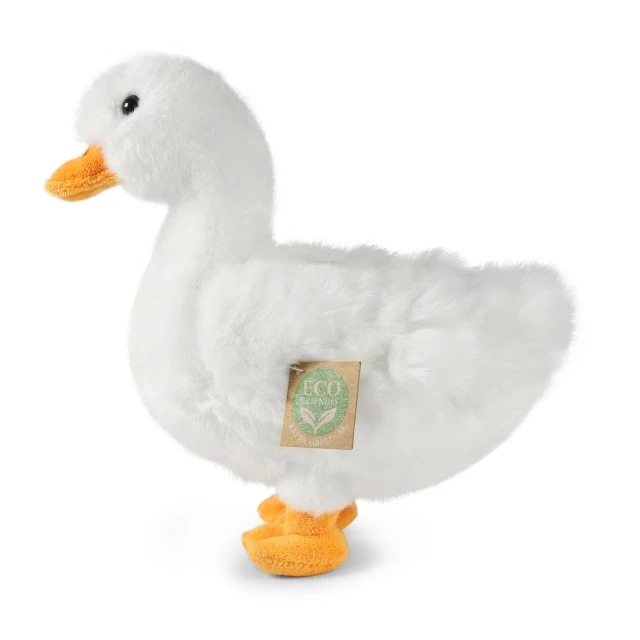 Plush White Duck 24 cm. Eco Friends series