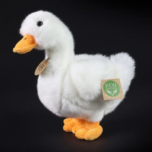 Plush White Duck 24 cm. Eco Friends series